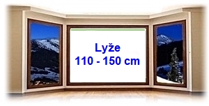 Krátké lyže 110-150cm >