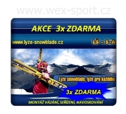 AKCE + 3x ZDARMA - ke všem lyžím s pojistným vázáním