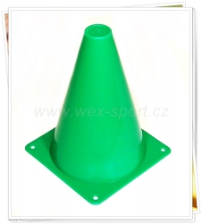 Kužely pro výuku lyžování, slalom, cvičení - 18 cm - zelený 