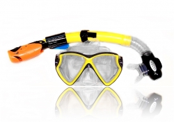 Brýle na potápění INTEX - set AVIATOR Pro - černo-žluté
