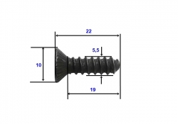 Náhradní šroub do vázání 22 mm
