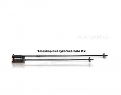 Lyžařské hůlky teleskopické - K2 POWER 8 FLIP 100-120cm - black