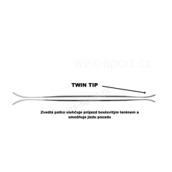 Použité lyže set Wex WOOD 130 - Natur - M-F10 + turistické pásy