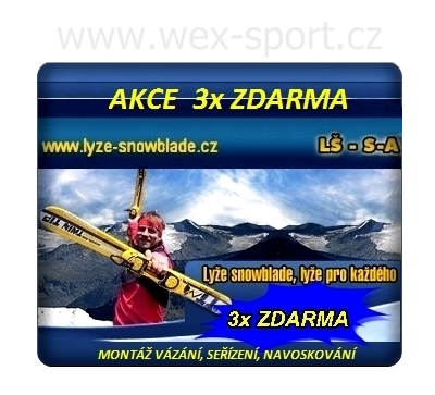 AKCE + 3x ZDARMA - ke všem lyžím s pojistným vázáním