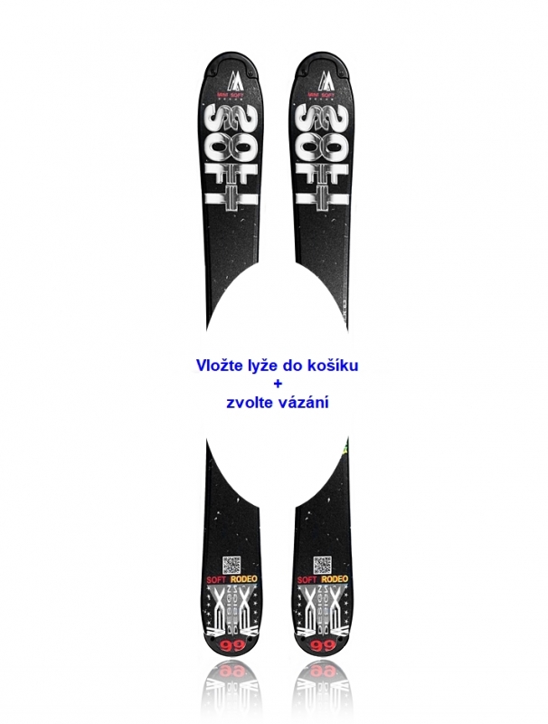 Lyže snowblade WEX Mini-SOFT Rodeo 99 Black-Star - 2x chranicka
