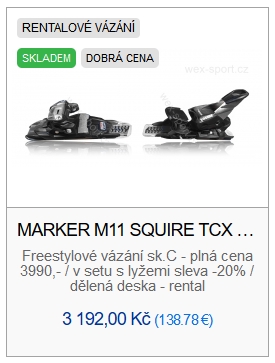 Rentalové vázání Marker Squire 11 - TCX 